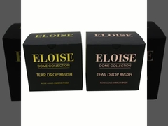 Cepillo de empaquetado de Rose Gold For Make Up de la caja de Matte Black Paper Cosmetic Brush