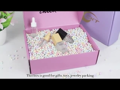 Las cajas de encargo del anuncio publicitario de la cartulina plana imprimieron rosa