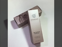 Tamaño personalizado de recubrimiento UV de lujo de la crema Cosméticos de embalaje de cajas con papel metálico dorado