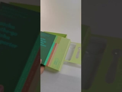 Caja de embalaje cosmético de diseño personalizado con material plástico y accesorio de cinta