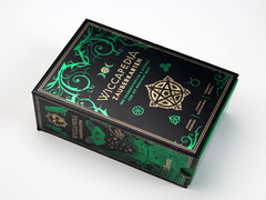 Embalaje de papel de caja deslizante rígida con bandeja y estampado de papel verde para cartas mágicas