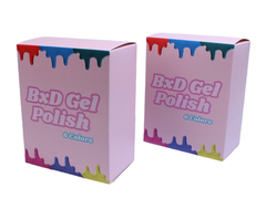 Caja de regalo de cartón rosa con diseño de festival personalizado