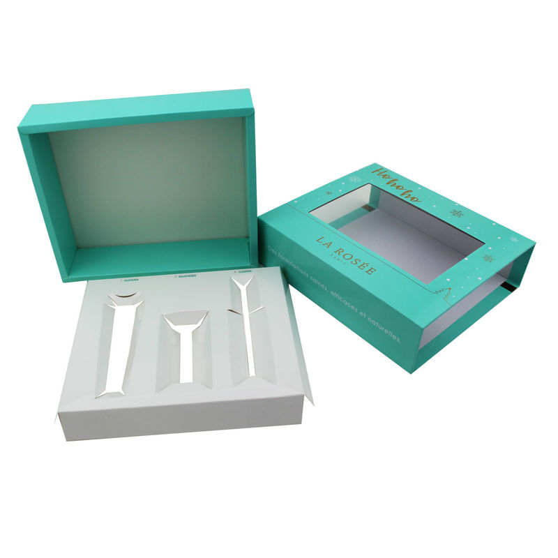 Caja de regalo de embalaje de suero personalizado para crema, caja de embalaje deslizante con inserto de cartón