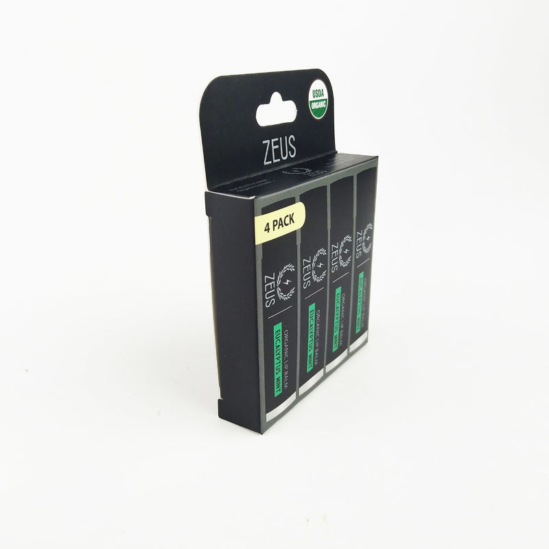 Pequeño conjunto personalizado de lápiz labial paquete de caja de embalaje de tubos Impresión con etiqueta colgante