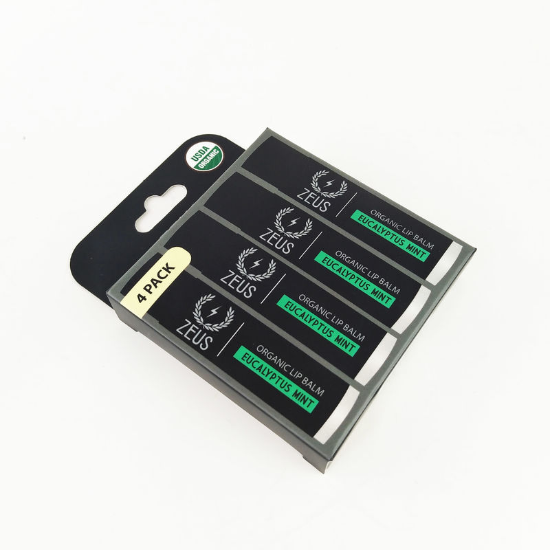 Pequeño conjunto personalizado de lápiz labial paquete de caja de embalaje de tubos Impresión con etiqueta colgante