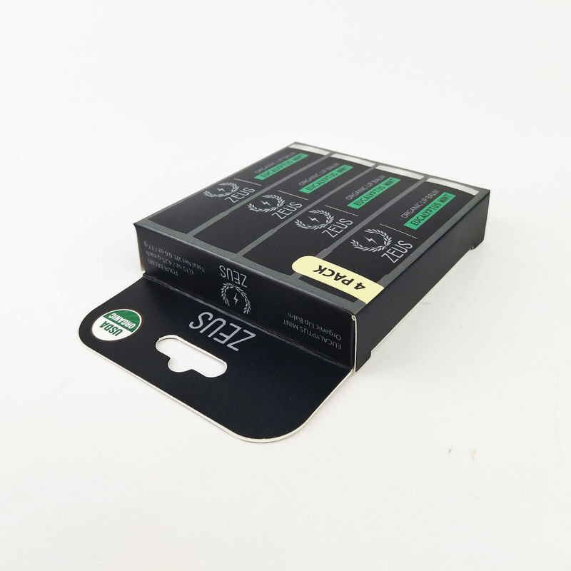 Pequeño conjunto personalizado de lápiz labial paquete de caja de embalaje de tubos Impresión con etiqueta colgante
