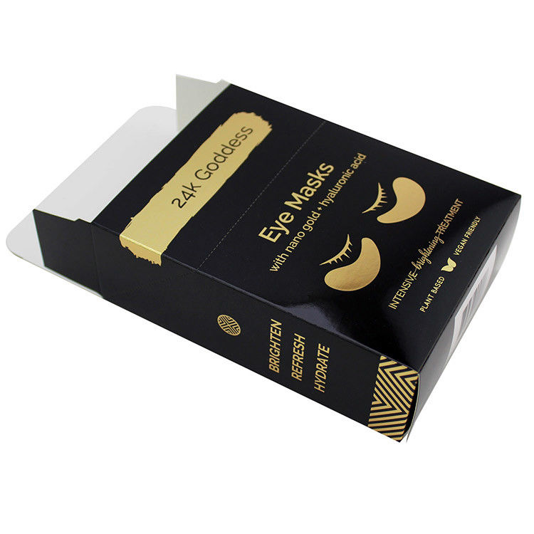 Caja de maquillaje de máscara ecológica negra para productos de cuidado personal