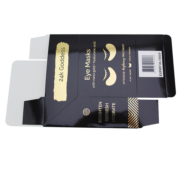 Caja de maquillaje de máscara ecológica negra para productos de cuidado personal