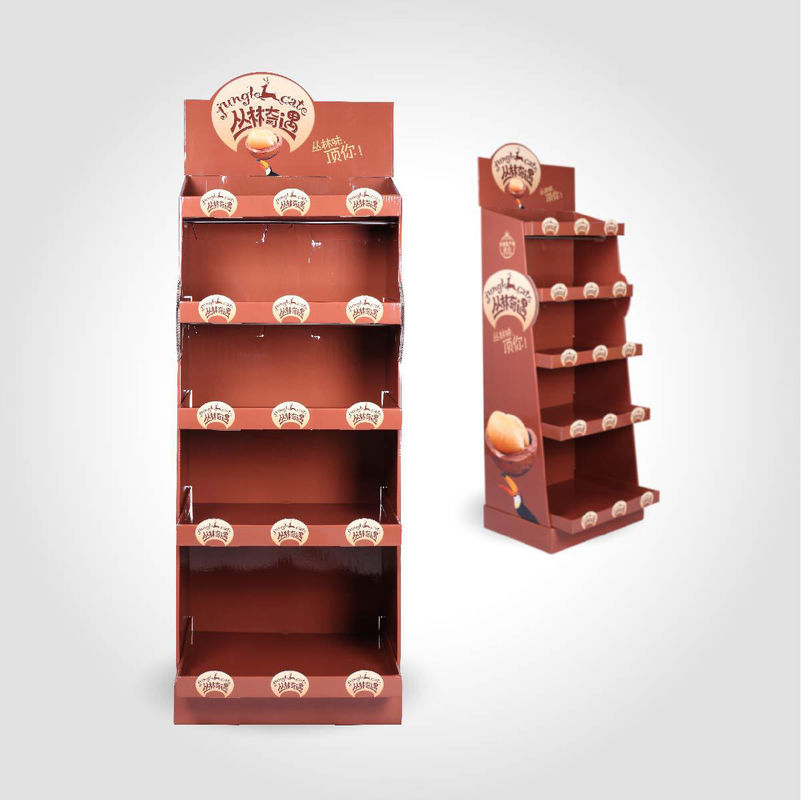 Soportes de exhibición contrarios del producto de la tienda de la exhibición de la cartulina del piso para la venta al por menor