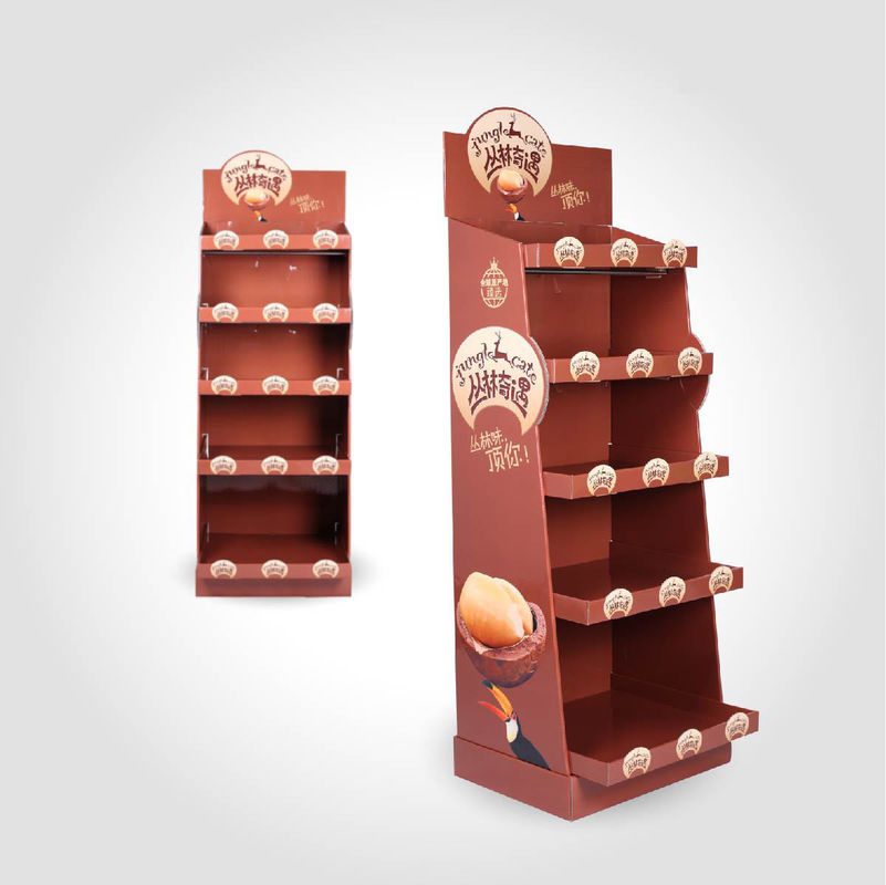 Soportes de exhibición contrarios del producto de la tienda de la exhibición de la cartulina del piso para la venta al por menor