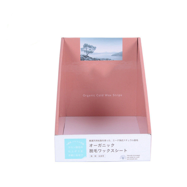 Cajas de presentación acanaladas de encargo del producto de los soportes de exhibición de la tienda de la cartulina de la impresión en offset