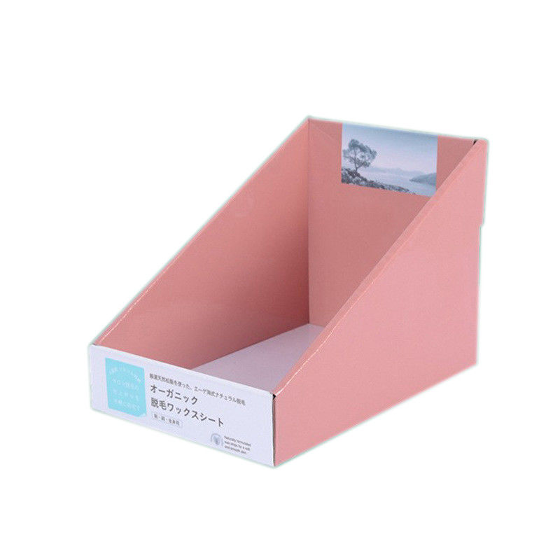 Cajas de presentación acanaladas de encargo del producto de los soportes de exhibición de la tienda de la cartulina de la impresión en offset
