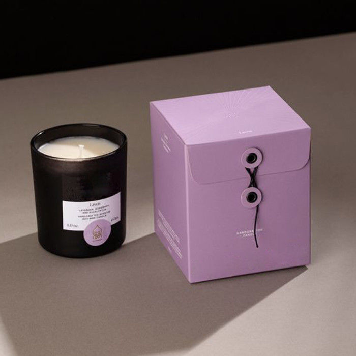 La caja de regalo rígida elegante de la venta al por menor de la vela colorea el embalaje de los ojeteador