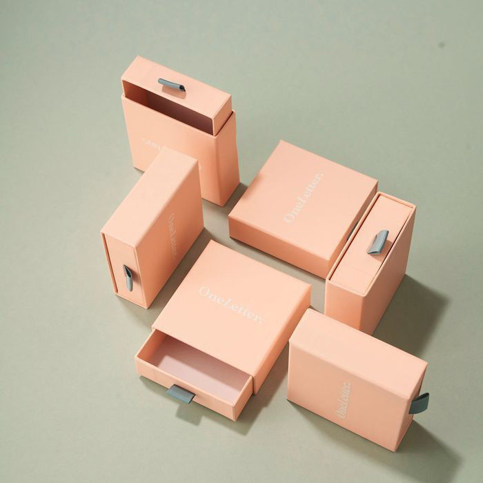 Joyería Envío Cajas de embalaje de cartón Para el lujo de compromiso Brazalete Collar tamaño pequeño