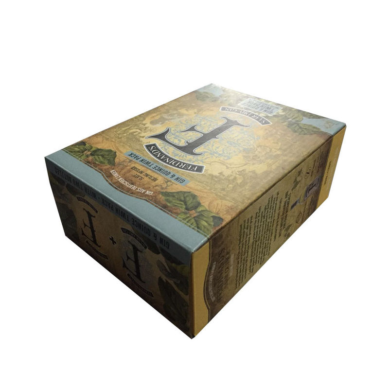 Caja de encargo del cartón plegable que empaqueta a todo color impresa para los vinos gemelos del paquete