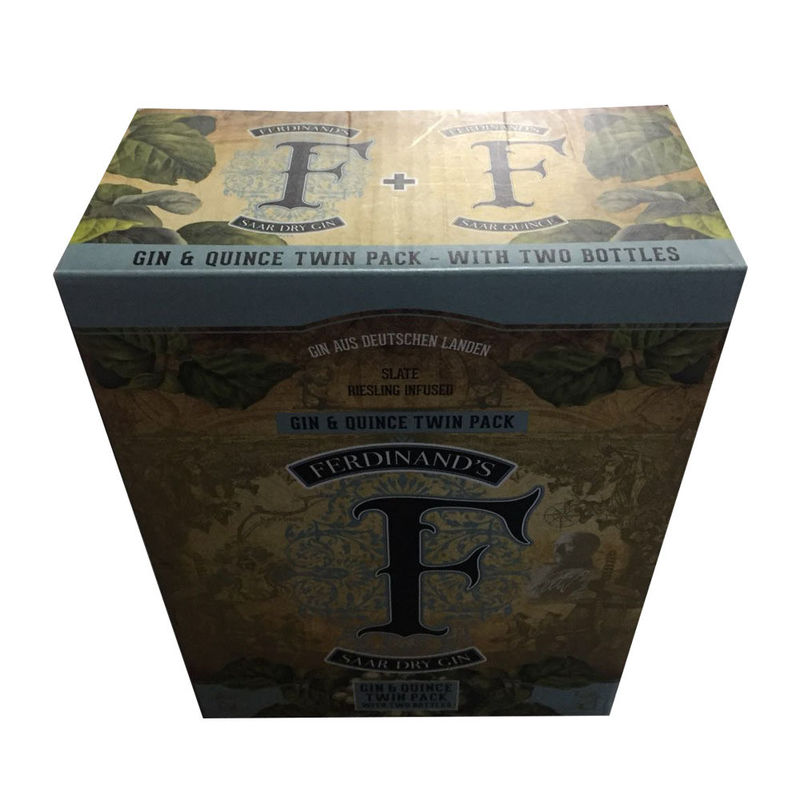 Caja de encargo del cartón plegable que empaqueta a todo color impresa para los vinos gemelos del paquete