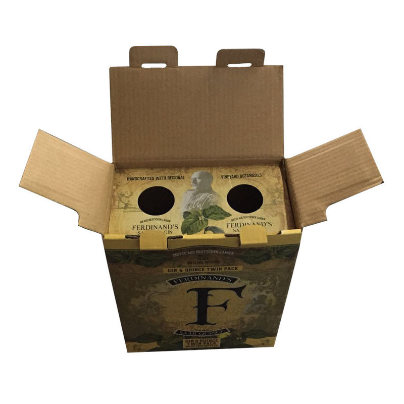 Caja de encargo del cartón plegable que empaqueta a todo color impresa para los vinos gemelos del paquete