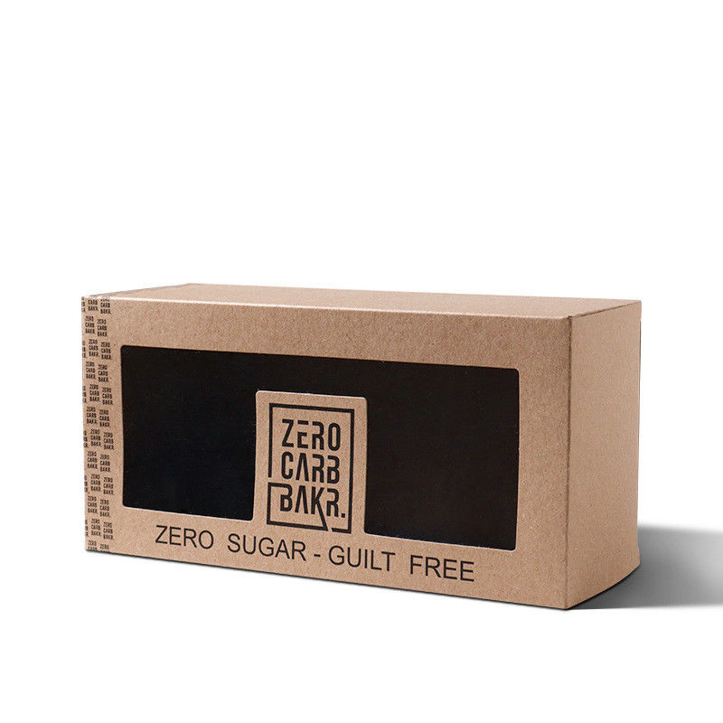 Caja plegable de papel del cartón de Brown Kraft con la hoja de lujo que sella color