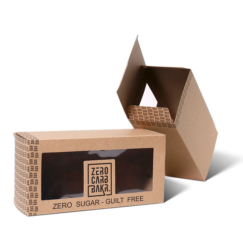 Caja plegable de papel del cartón de Brown Kraft con la hoja de lujo que sella color