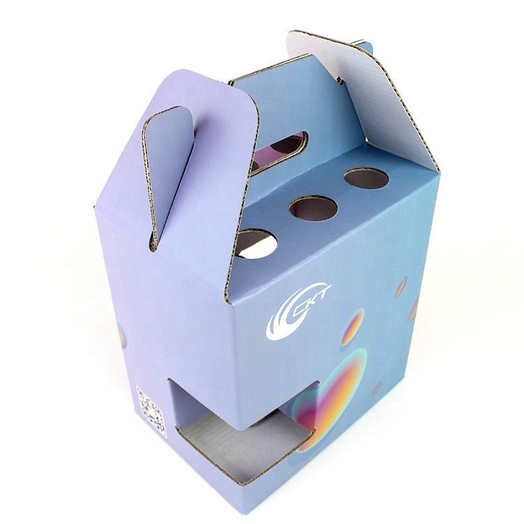 Caja de empaquetado de la ventana de la cartulina acanalada para la botella de vino de 6 paquetes
