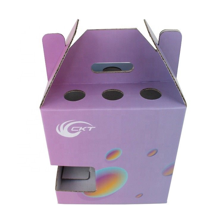 Caja de empaquetado de la ventana de la cartulina acanalada para la botella de vino de 6 paquetes
