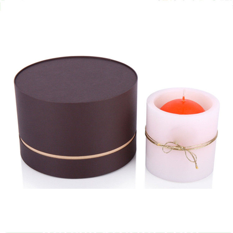 La caja de encargo de la ronda de la cartulina imprimió el color negro para la vela perfumada