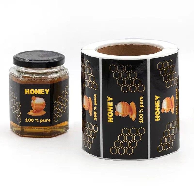 Color de encargo de las etiquetas autoadhesivas de la botella auta-adhesivo impreso para Honey Jar