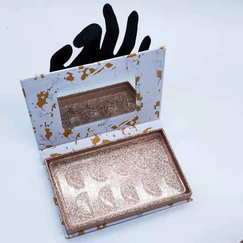 Impresión a color de caja magnética rígida personalizada para el embalaje de pestañas falsas