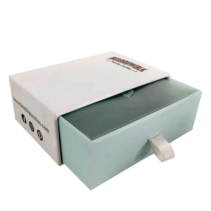 Caja de cajón de impresión creativa a medida Embalaje de cartón rígido Cargador inalámbrico plegable Cajas de regalo deslizantes