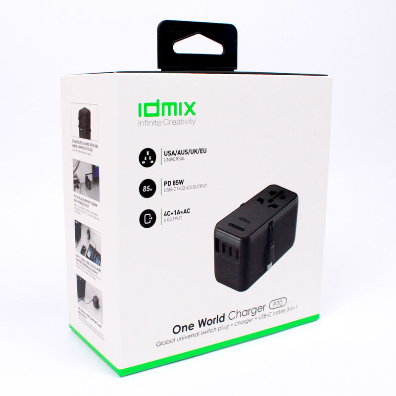 Embalaje de cajas impresas personalizadas para productos domésticos inteligentes pequeños con colgador