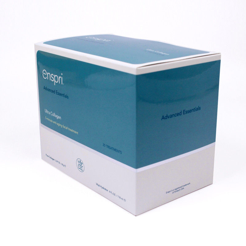 Cajas de embalaje únicas para el cuidado de la piel con diseño personalizado de lujo de papel de color claro