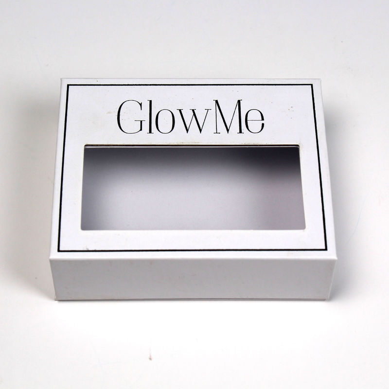 Cajas de regalo de cartón pequeño magnético con ventanas con tamaño personalizado y logotipo