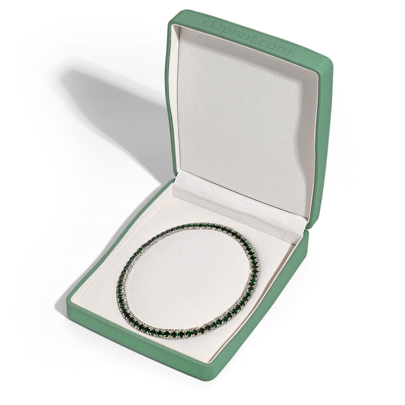 Caja de joyas de cuero personalizada de joyas recicladas Caja de regalo para anillo de pendiente de pulsera collar