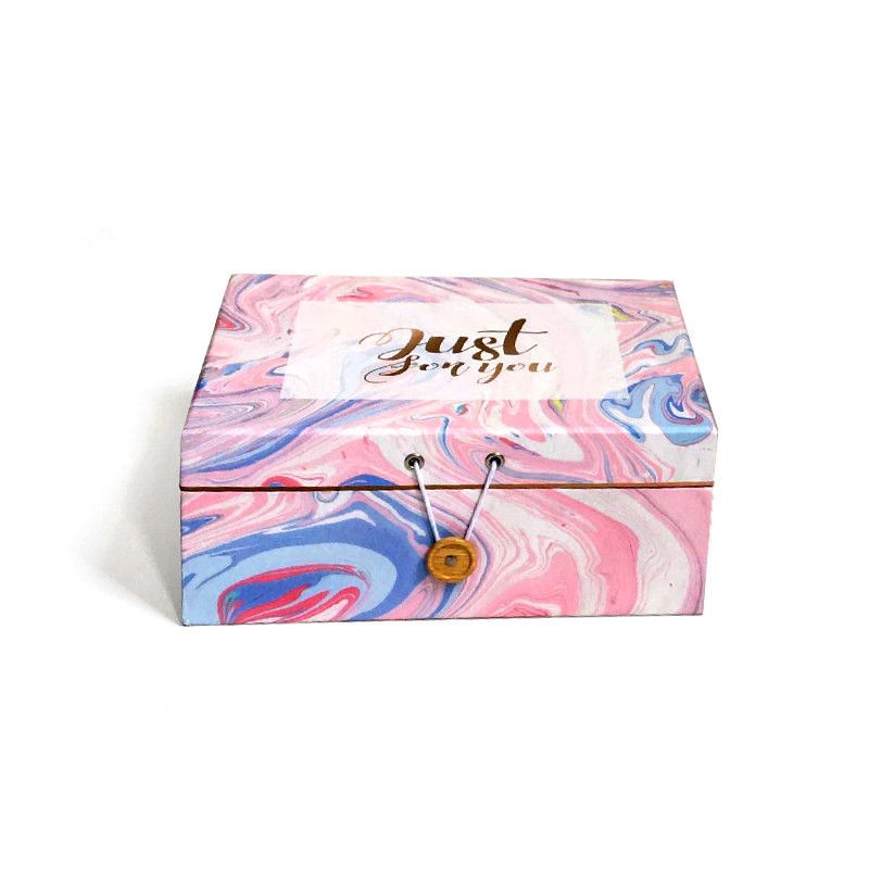 Colorido embalaje caja de regalo con gancho de botón para botella de perfume