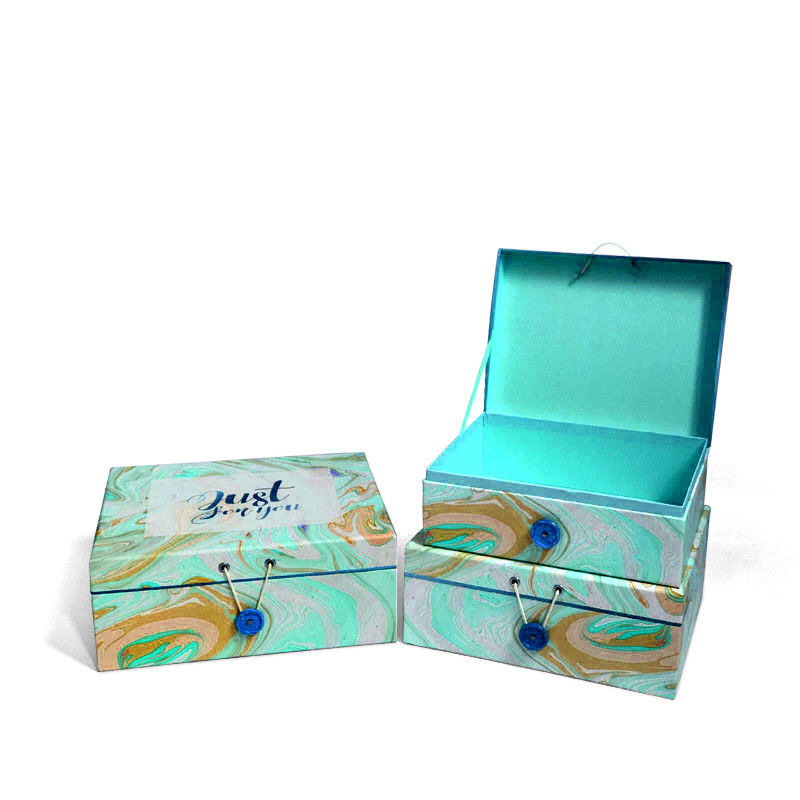 Colorido embalaje caja de regalo con gancho de botón para botella de perfume