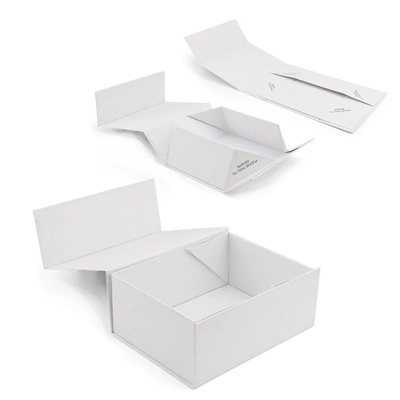 Caja de embalaje cosmético de cierre magnético de cartón blanco para papel ondulado