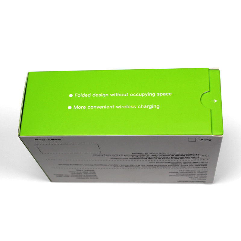 Caja de cajón de impresión creativa a medida Embalaje de cartón rígido Cargador inalámbrico plegable Cajas de regalo deslizantes