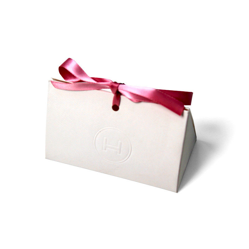 Embalaje de caja de regalo de papel azul personalizado con ventana transparente para espejo cosmético