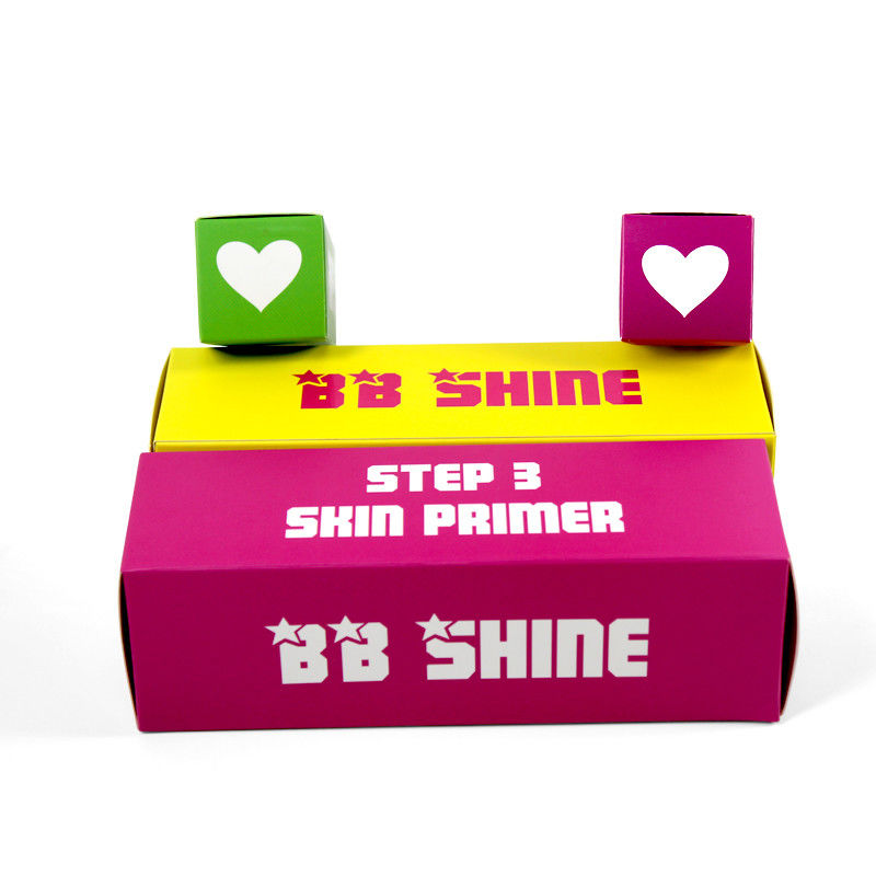 Impresión en color Caja de regalo cosmético Embalaje Botellas de loción de diferentes tamaños Para productos para el cuidado de la piel