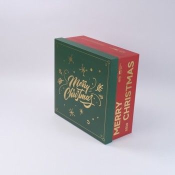 Caja de regalo de cartón rojo de lujo con tapa y base para pequeñas empresas