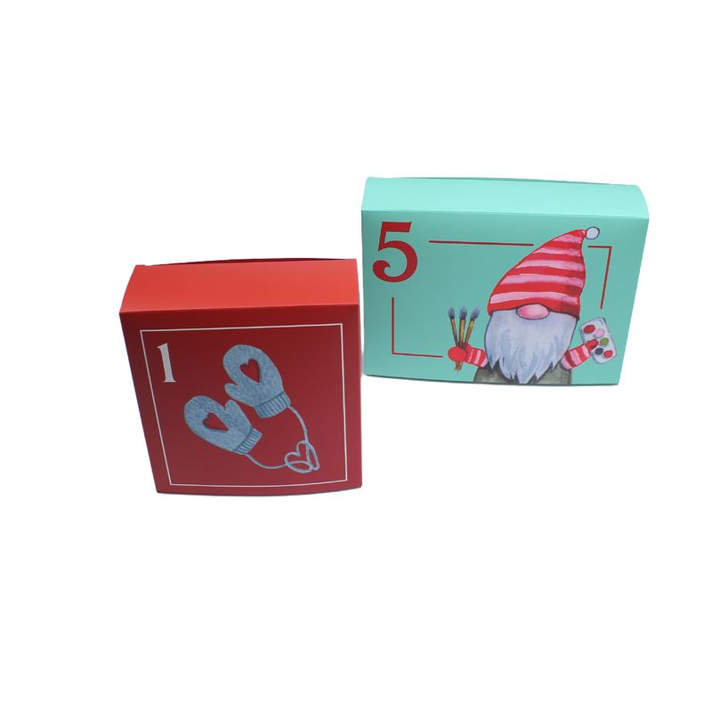 Caja ciega personalizada para cosméticos caja de papel personalizada
para la caja del calendario de Adviento de Navidad