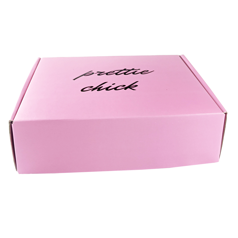 Cajas de envío corrugadas rosas de cartón personalizadas, cajas postales corrugadas rosas para embalaje de cosméticos