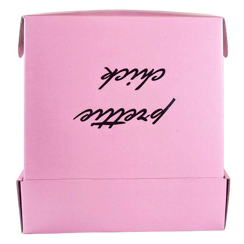 Cajas de envío corrugadas rosas de cartón personalizadas, cajas postales corrugadas rosas para embalaje de cosméticos