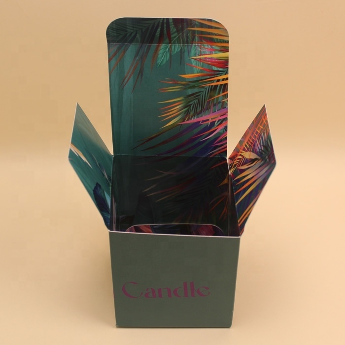 Caja de embalaje de velas de lujo personalizada al por mayor, Cajas de regalo de velas con papel reciclado e impresión de logotipo