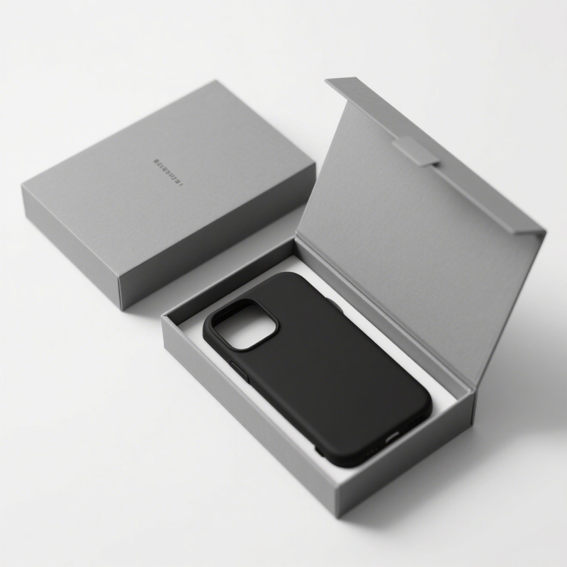 Caja de embalaje personalizada para la cubierta trasera del móvil, caja de embalaje de papel Kraft para funda de teléfono móvil, 21x10x6cm