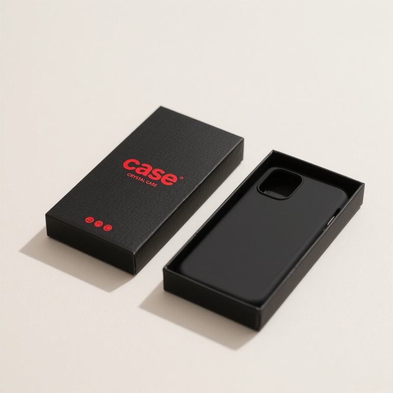 Caja de embalaje personalizada para la cubierta trasera del móvil, caja de embalaje de papel Kraft para funda de teléfono móvil, 21x10x6cm
