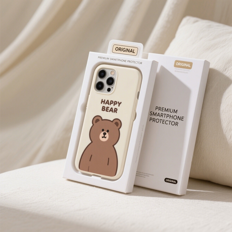 Caja de embalaje personalizada para la cubierta trasera del móvil, caja de embalaje de papel Kraft para funda de teléfono móvil, 21x10x6cm
