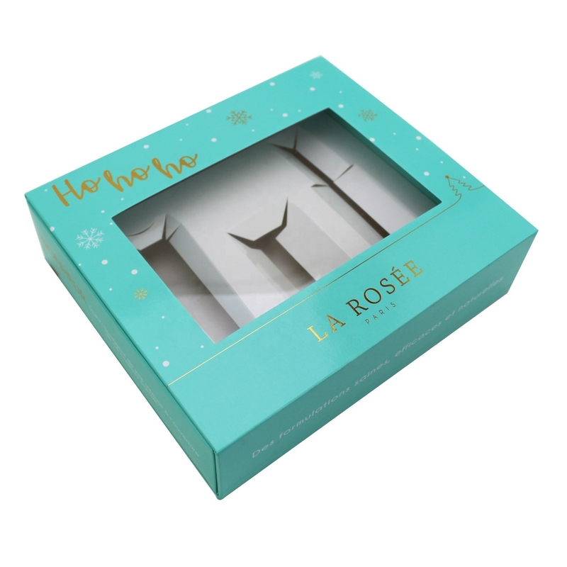Caja de regalo de embalaje de suero personalizado para crema, caja de embalaje deslizante con inserto de cartón