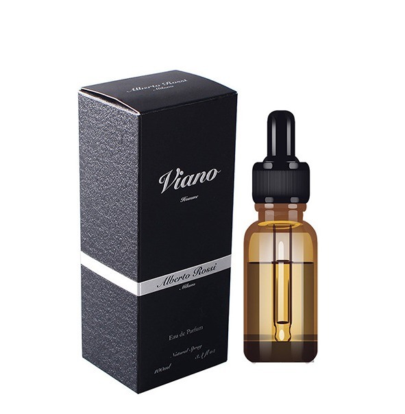 Caja de regalo de perfume con materiales reciclados y pedido personalizado con papel artístico estucado a una cara (C1S) para botellas de 30 ml, 50 ml y 10 ml