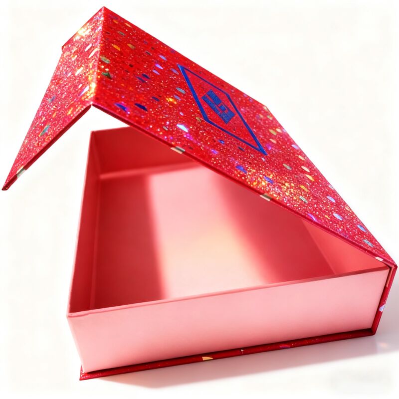 Caja de regalo magnética hecha a mano con estructura rígida y relieve para embalaje de lujo